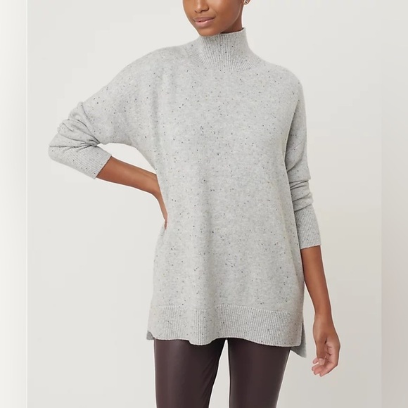 LOFT Sweaters - Loft Flecked Turtleneck Tunic Sweater